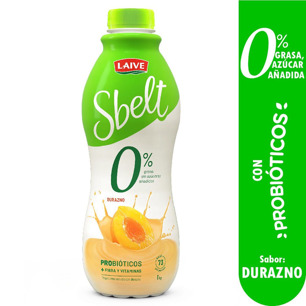 LAIVE - Yogurt Laive Sbelt Durazno Botella 1 Kg
