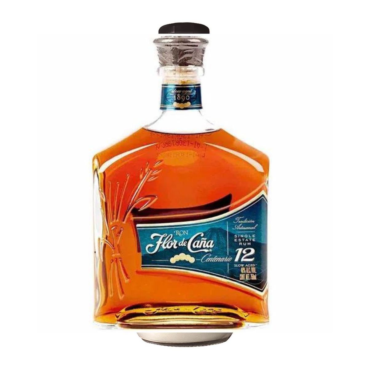 FLOR DE CAÑA - Ron Flor de Caña 12 Años Botella 750 mL