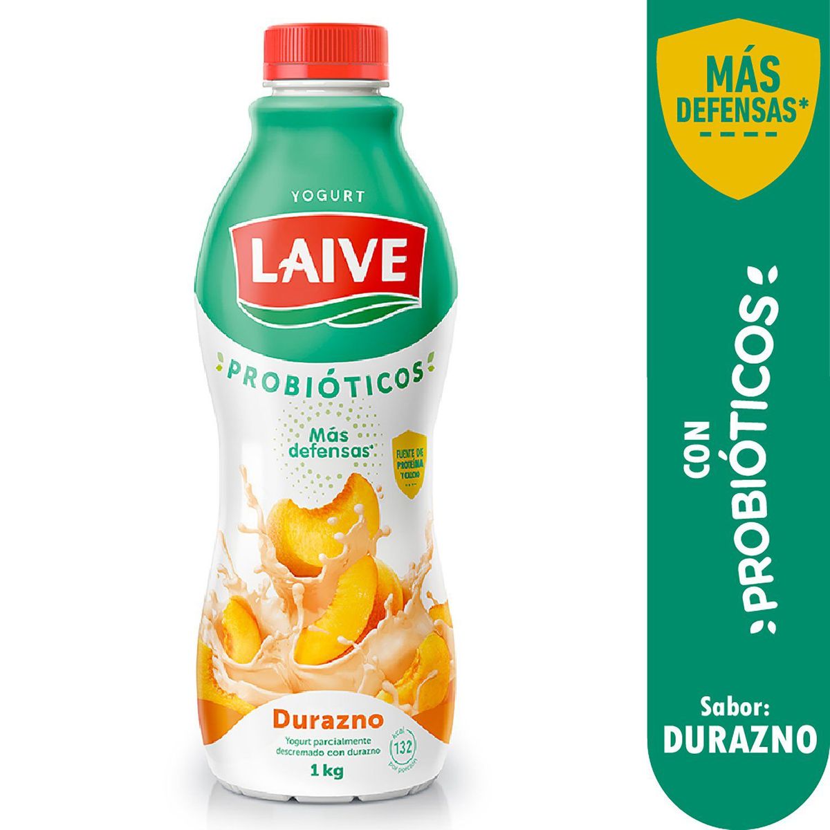 LAIVE - Yogurt Laive Durazno Botella 1 Kg
