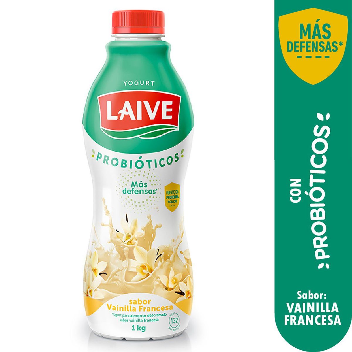 LAIVE - Yogurt Laive Probiótico Vainilla Botella 1 Kg