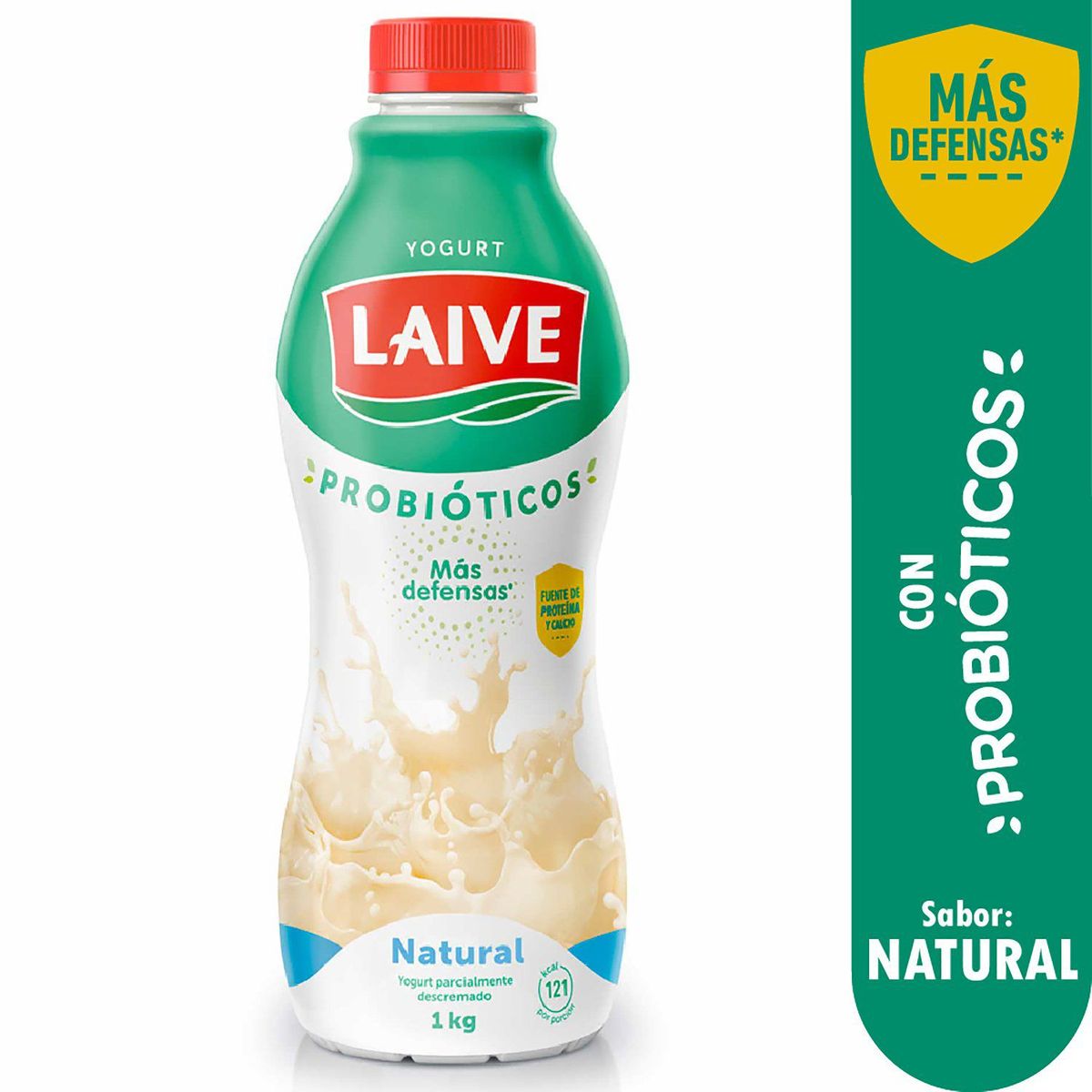 LAIVE - Yogurt Laive Probiótico Natural Botella 1 Kg