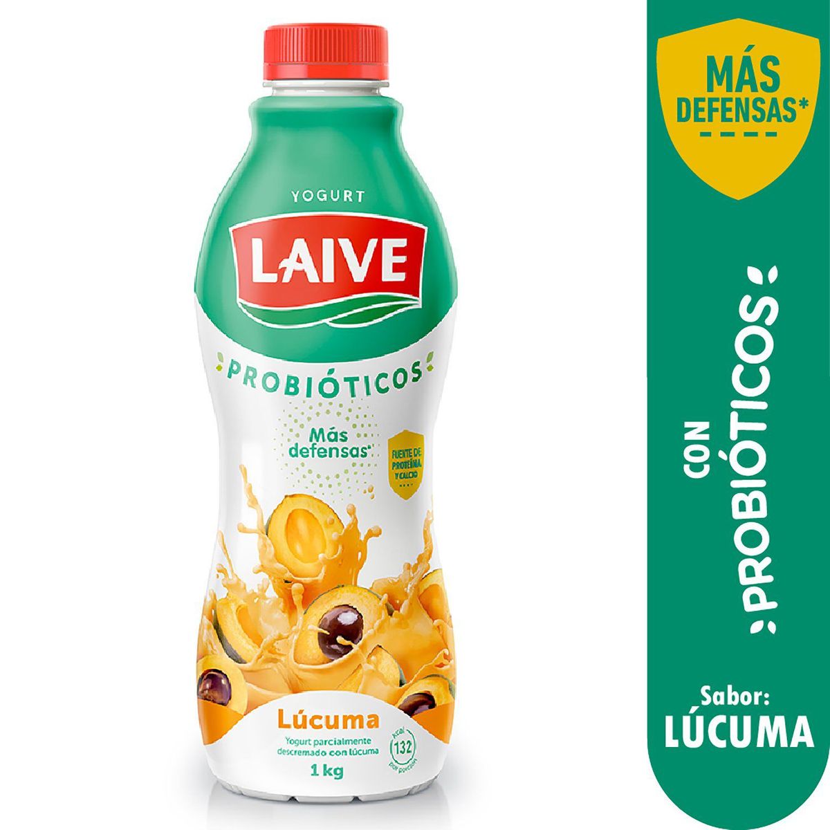 LAIVE - Yogurt Laive Probiótico Lúcuma Botella 1 Kg