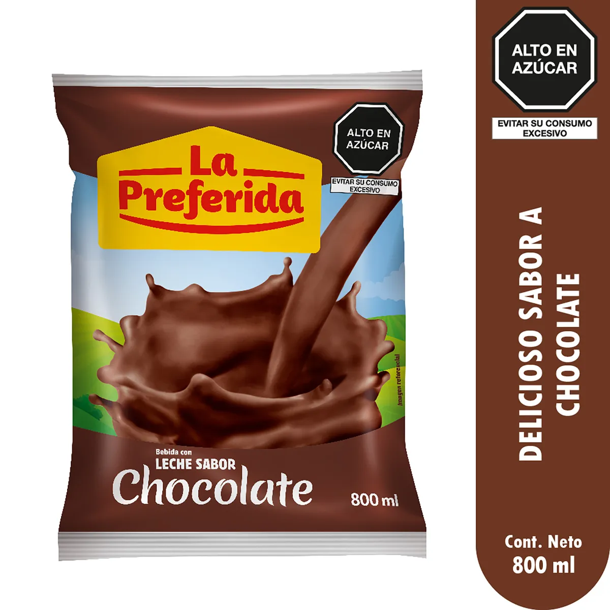 LA PREFERIDA - Bebida Chocolatada La Preferida Bolsa 800 mL