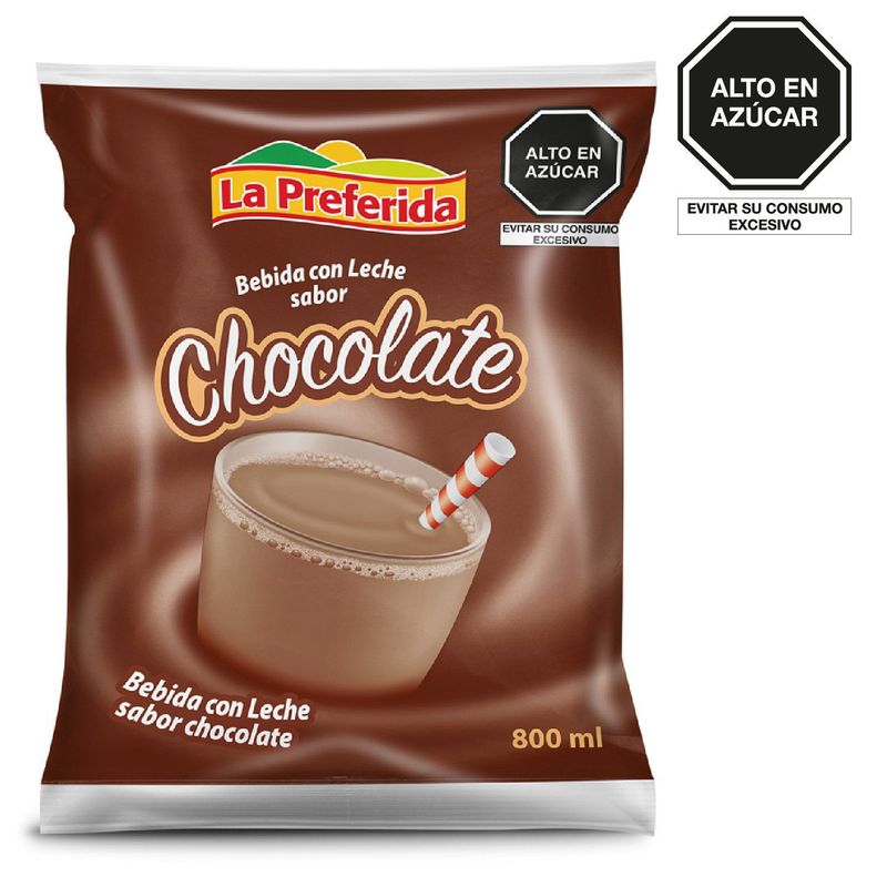  - Bebida Con Leche Sabor A Chocolate La Preferida 800 mL