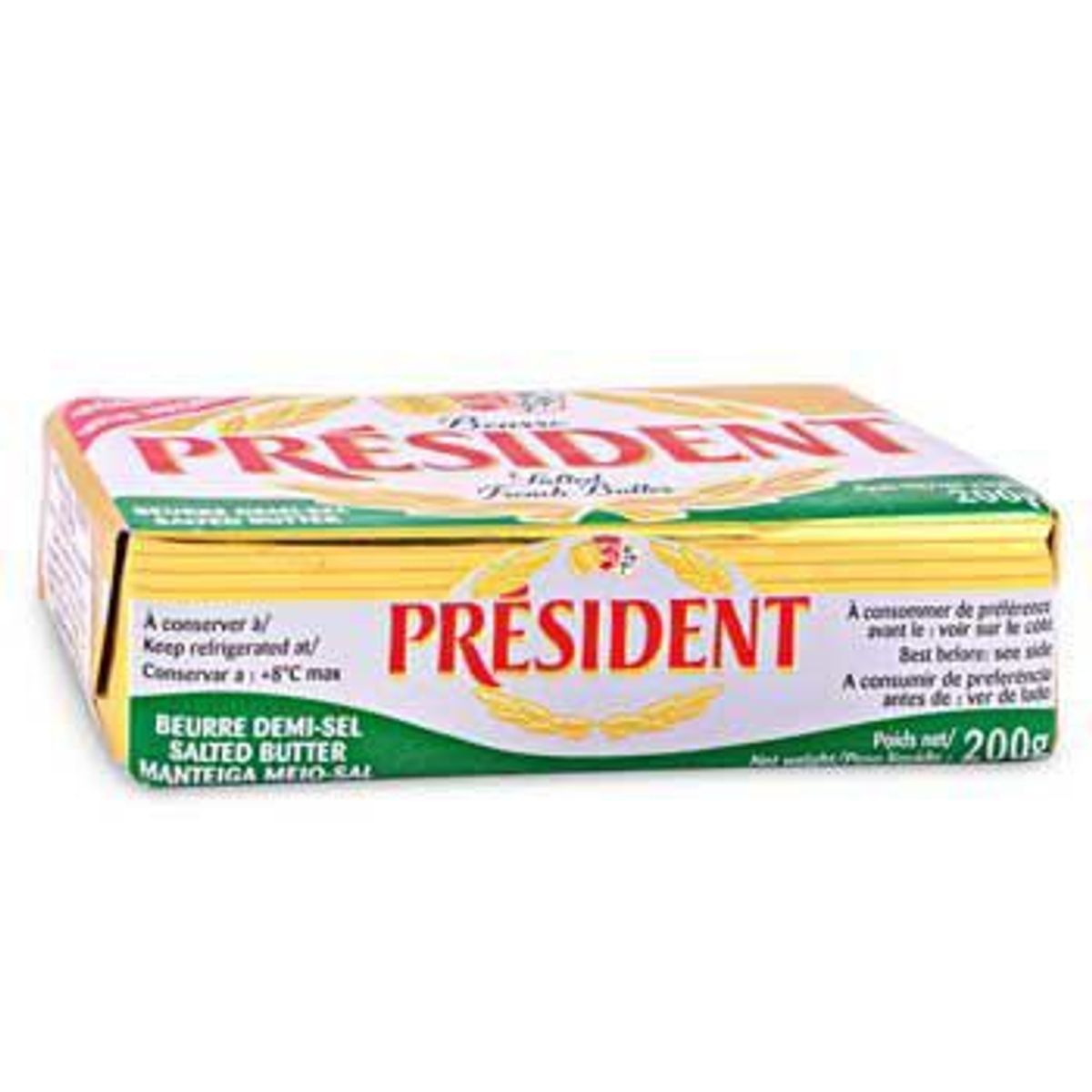 PRESIDENT - Mantequilla con Sal President Empaque 200 g