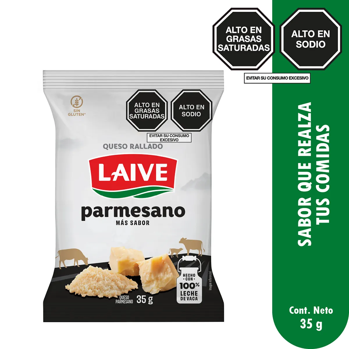 LAIVE - Queso Parmesano Rallado Laive Bolsa 35 g