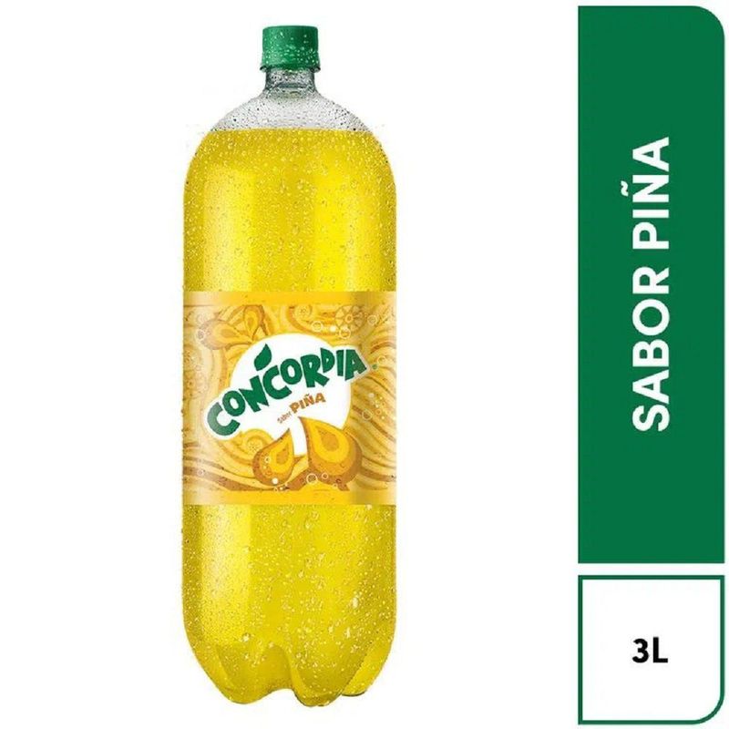 CONCORDIA - Gaseosa Concordia Sabor Piña 3 L