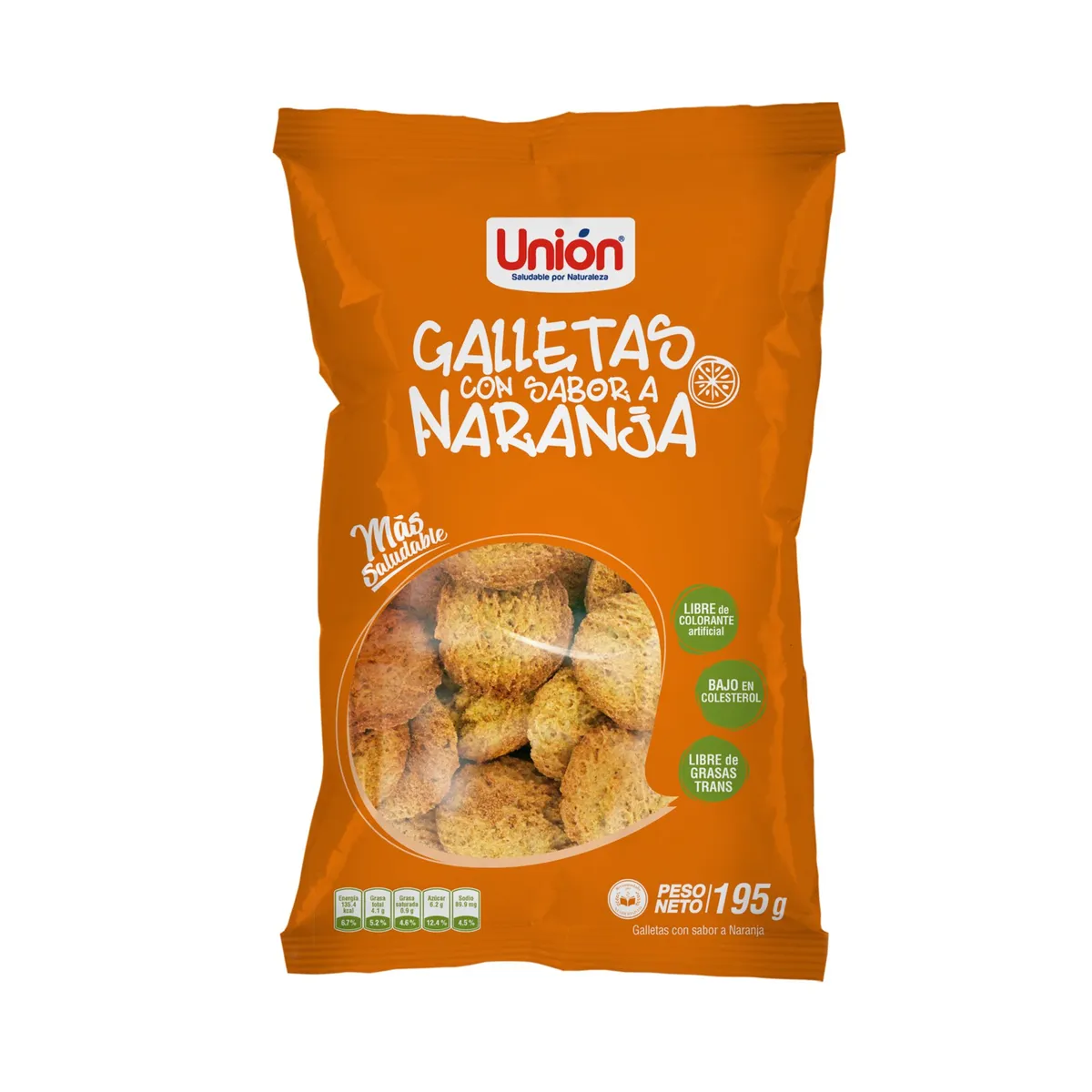 UNION - Galletas Sabor Naranja Unión Bolsa 195 g