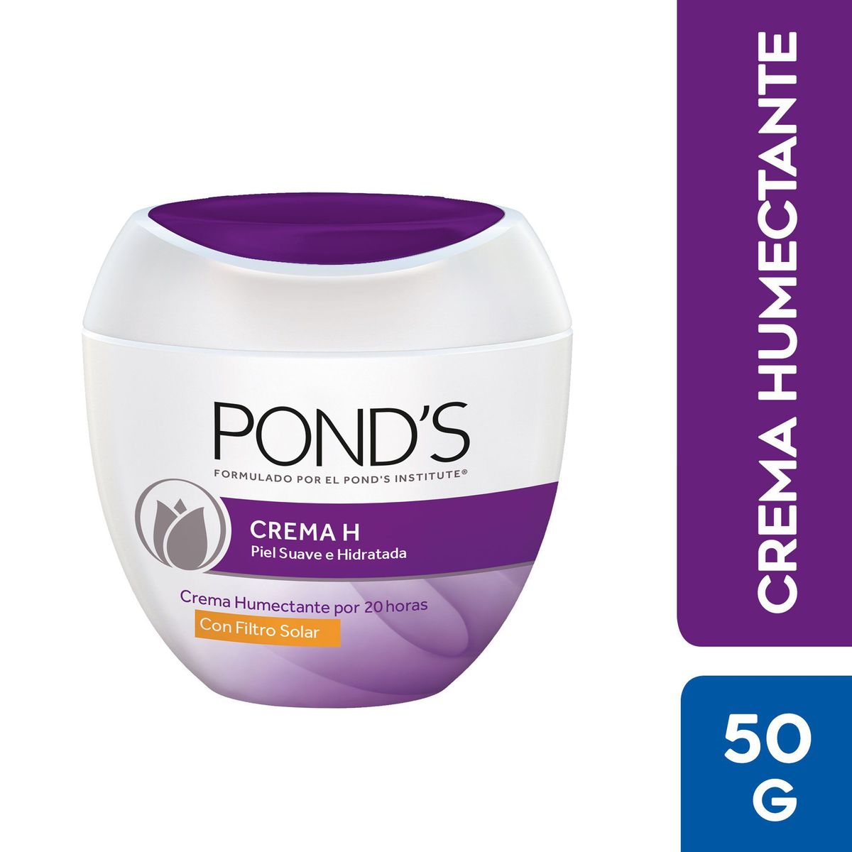 PONDS - Crema Facial Ponds H Humectante con Filtro Solar Envase 50 g
