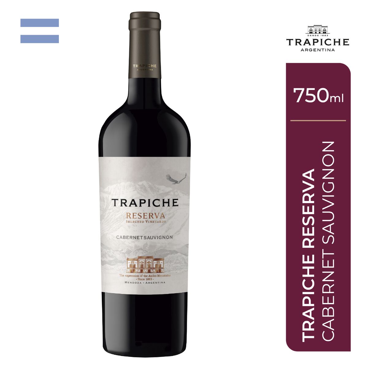 TRAPICHE - Vino Tinto Trapiche Roble Cabernet Botella 750 mL