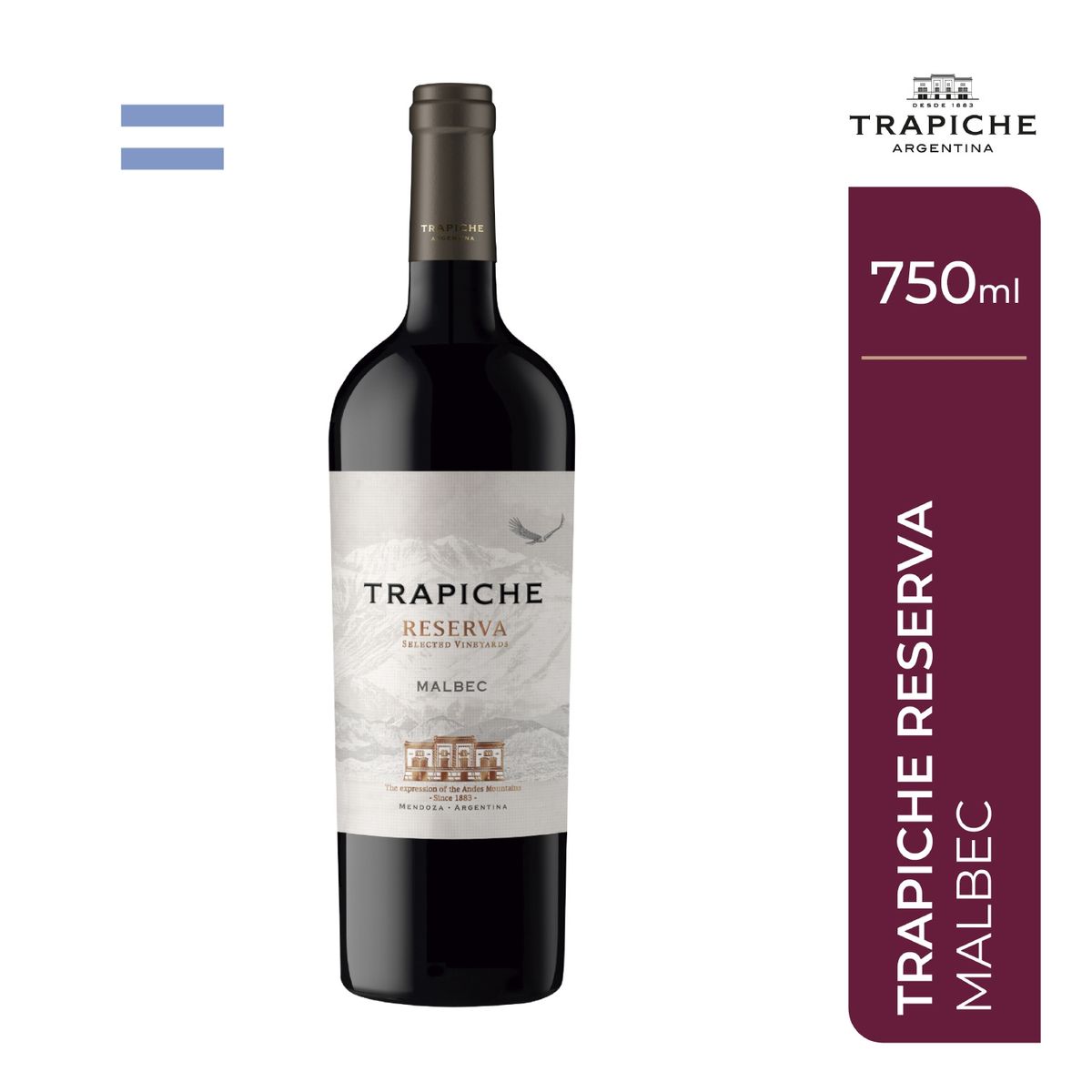 TRAPICHE - Vino Tinto Trapiche Roble Malbec Botella 750 mL