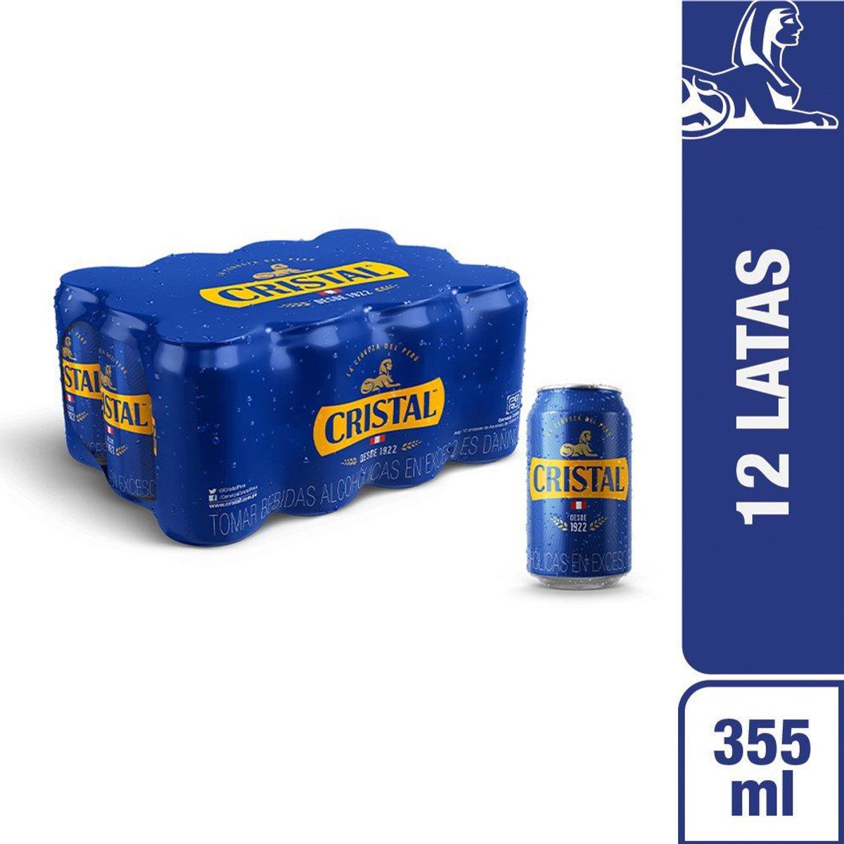 CRISTAL - Cerveza Cristal Lata 355 mL