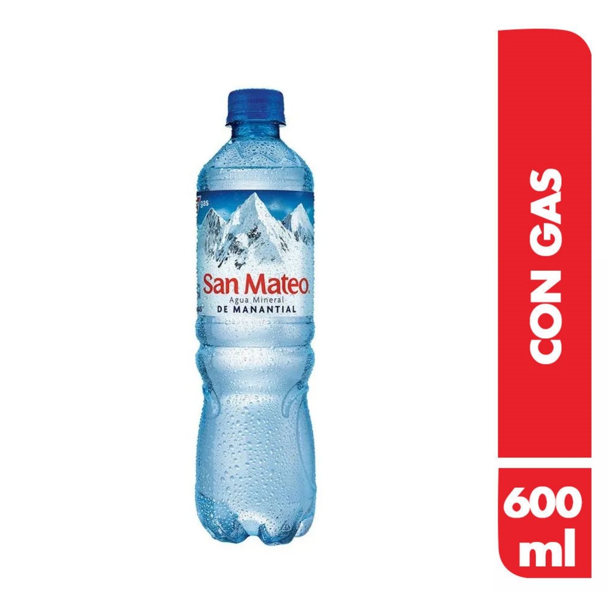 SAN MATEO - Agua San Mateo con Gas Botella 600 mL