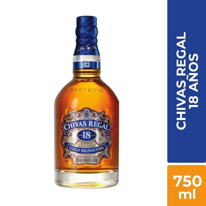 CHIVAS REGAL - Whisky Chivas Regal 18 Años Botella 750 mL
