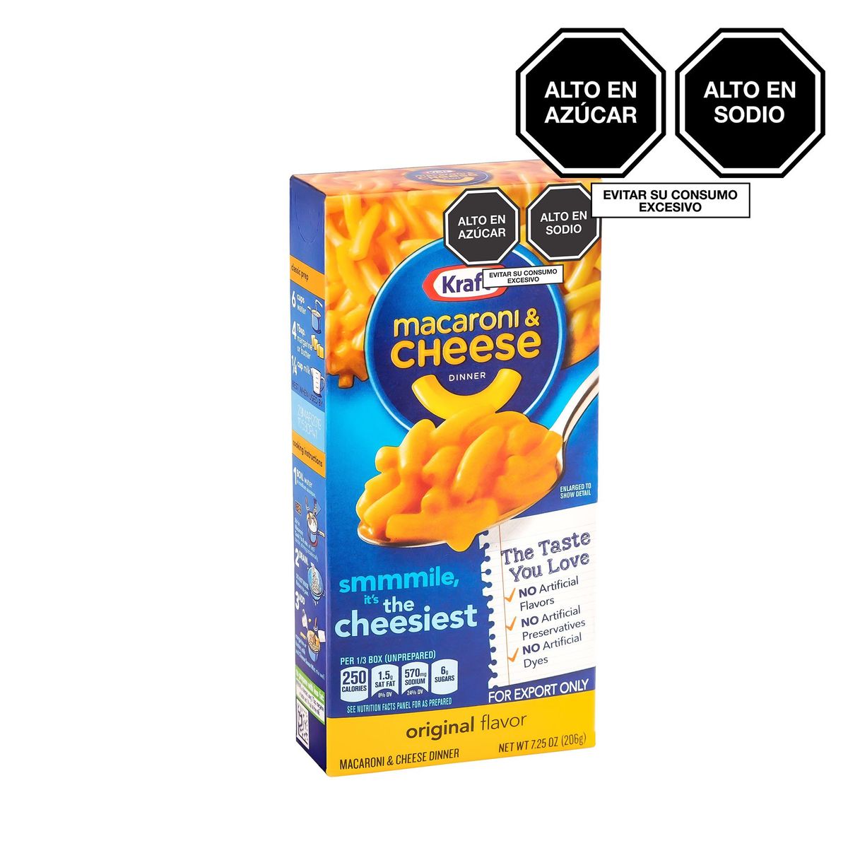 KRAFT - Macaroni y Cheese Original Kraft Caja 206 g
