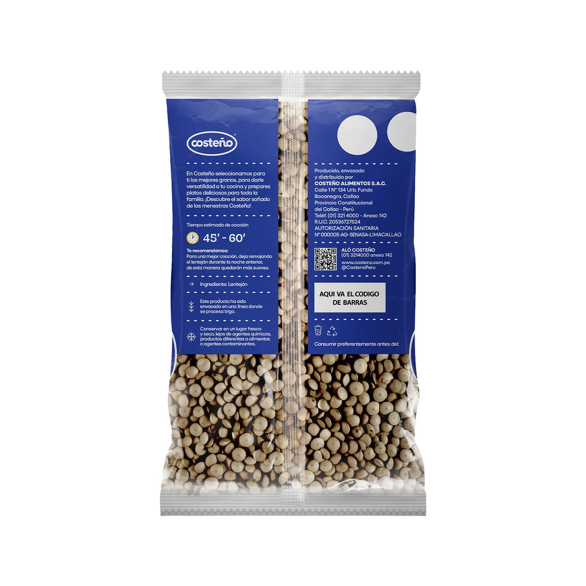 COSTENO - Lentejón Menestra Costeño Bolsa 500 g