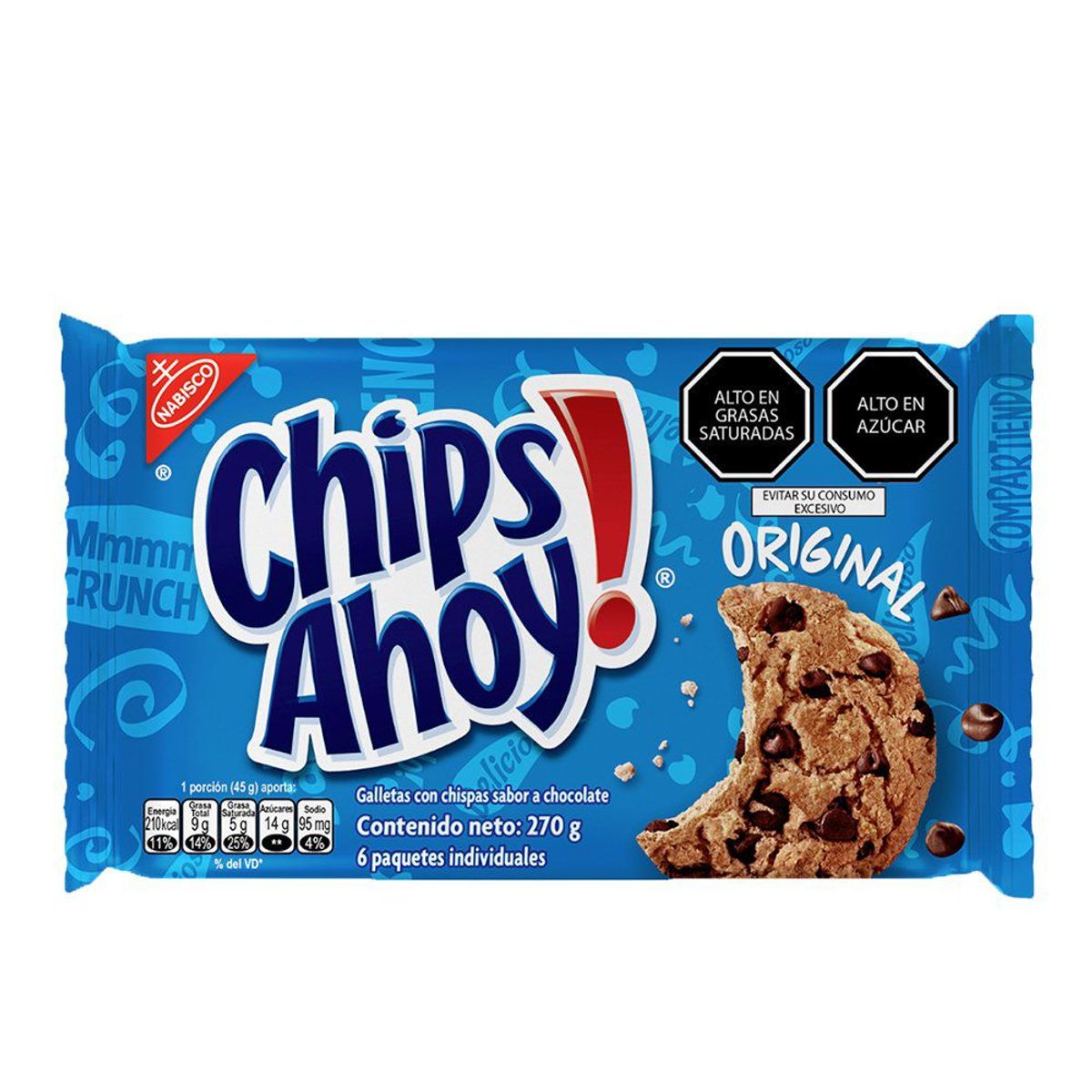 CHIPS AHOY - Galleta con Chispas de Chocolate  Chips Ahoy Pack 6 unidades