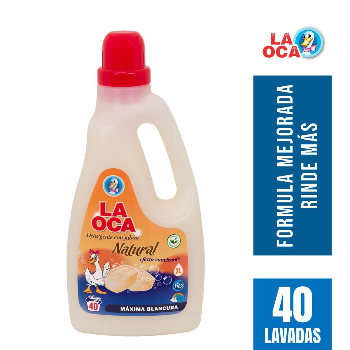 LA OCA - Detergente Líquido La Oca Jabón Natural Envase 2 L