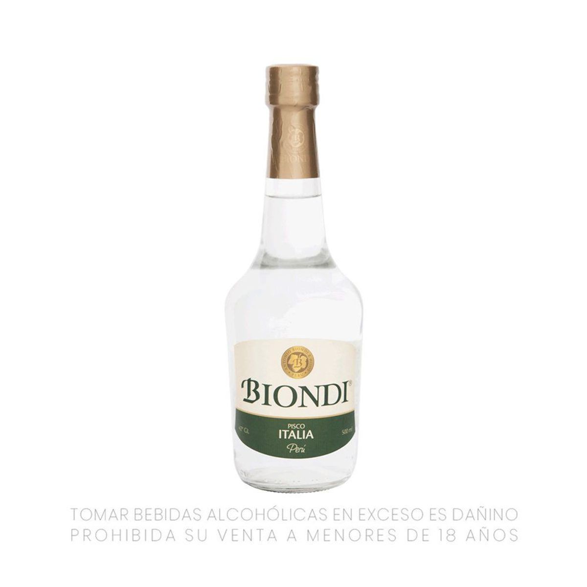 BIONDI - Pisco Puro Italia Biondi Botella 500 mL