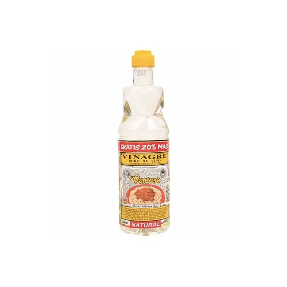 VENTURO - Vinagre de Vino Blanco Venturo Botella 600 mL