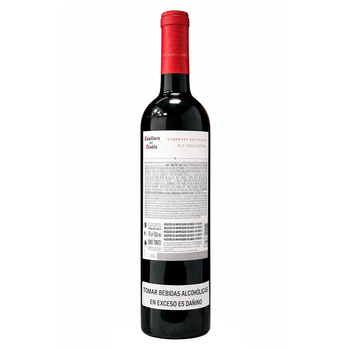 CASILLERO DEL DIABLO - Vino Tinto Casillero del Diablo Cabernet Botella 750 mL
