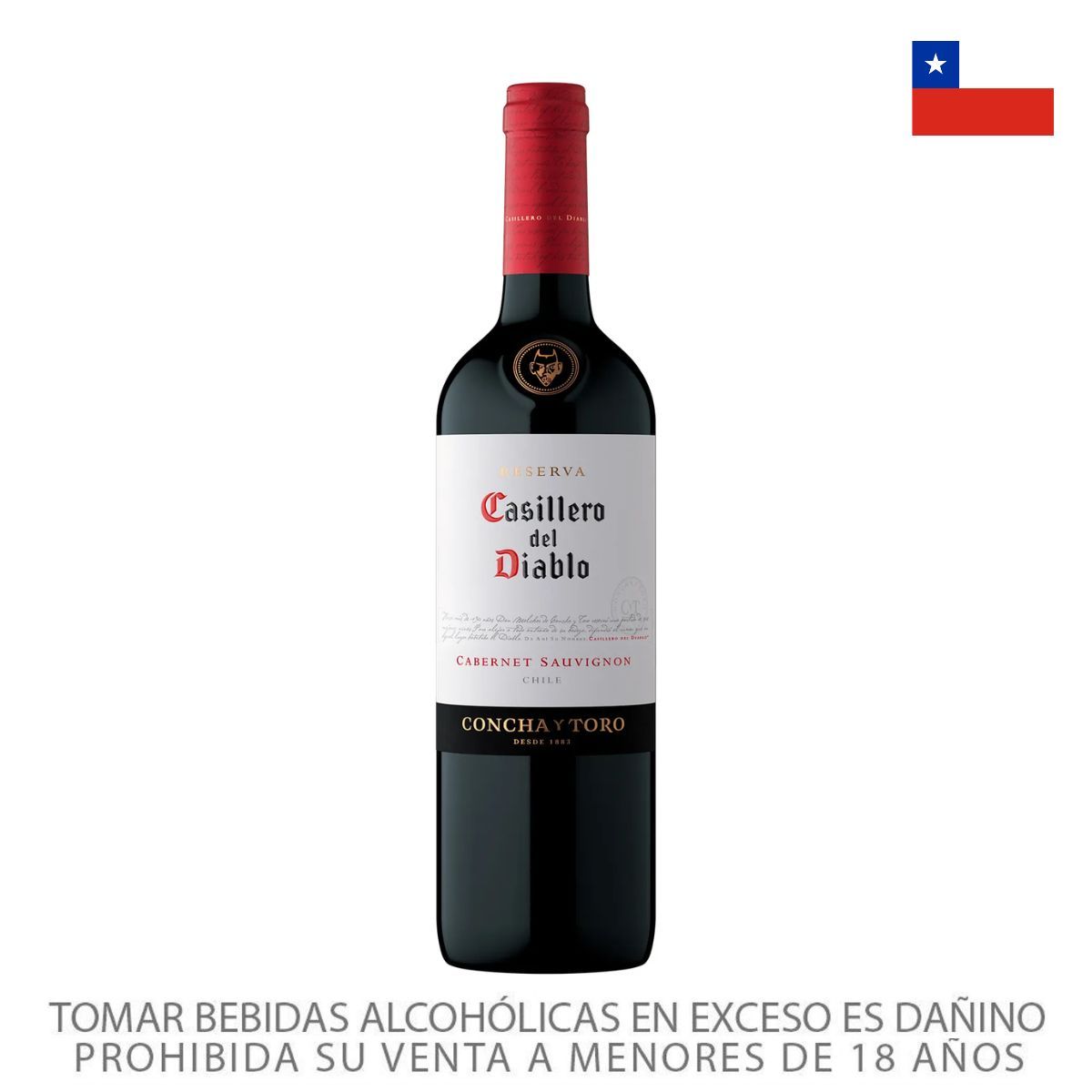 CASILLERO DEL DIABLO - Vino Tinto Casillero del Diablo Cabernet Botella 750 mL