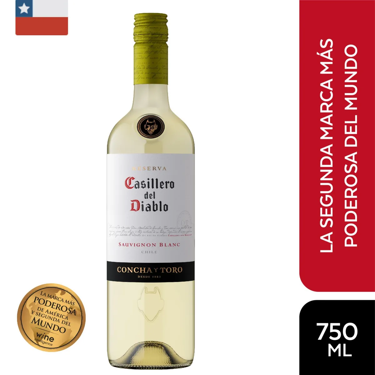 CASILLERO DEL DIABLO - Vino Casillero del Diablo Sauvignon Blanc Botella 750 mL
