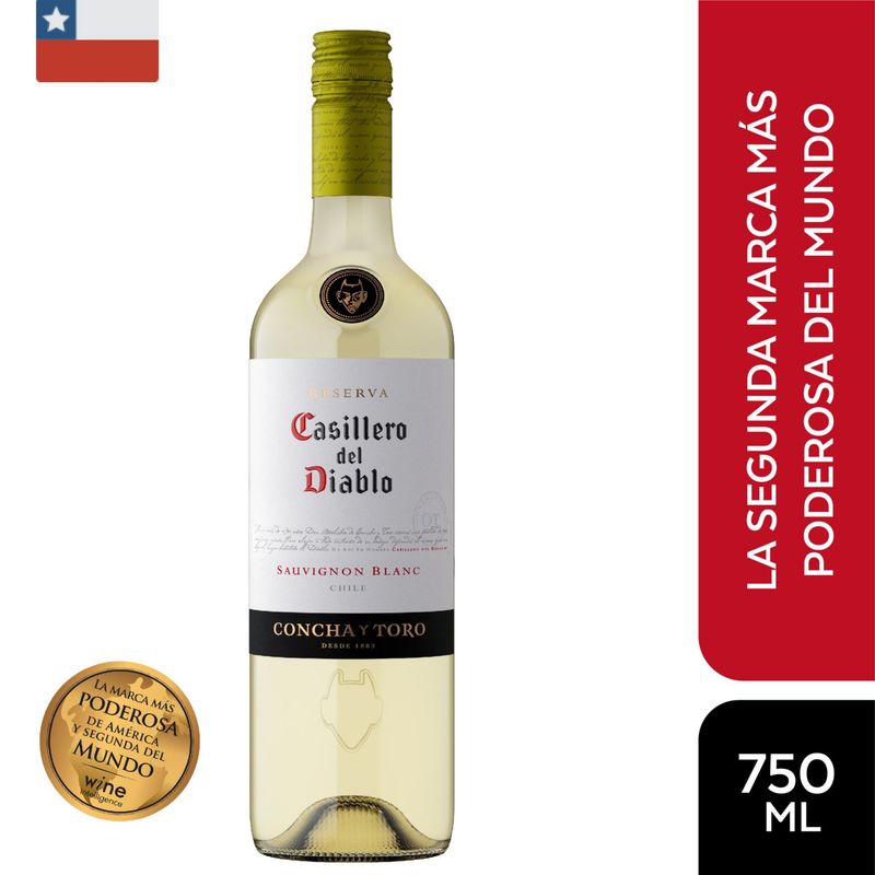 CASILLERO DEL DIABLO - Vino Sauvignon Blanc Casillero del Diablo Botella 750 mL