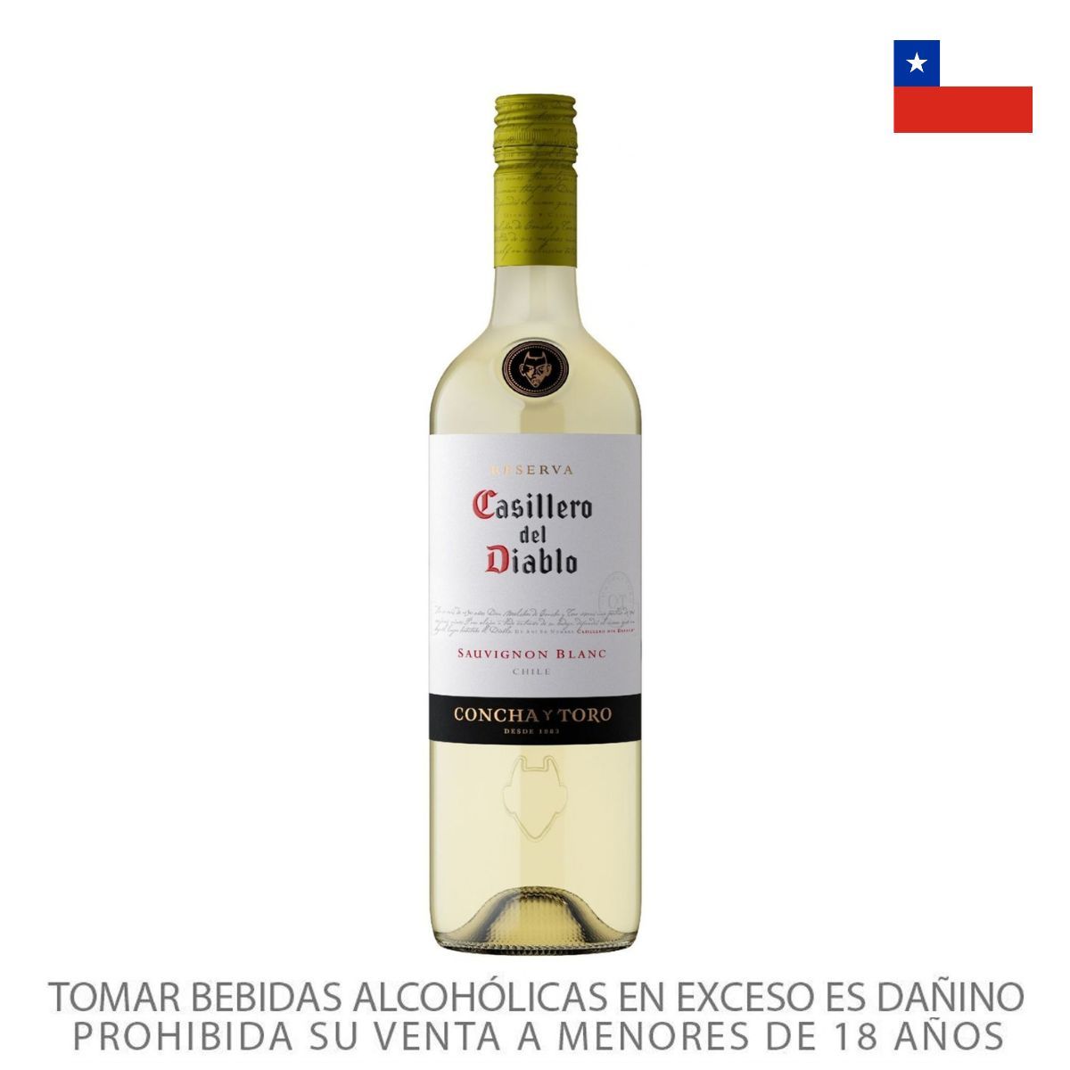 CASILLERO DEL DIABLO - Vino Casillero del Diablo Sauvignon Blanc Botella 750 mL