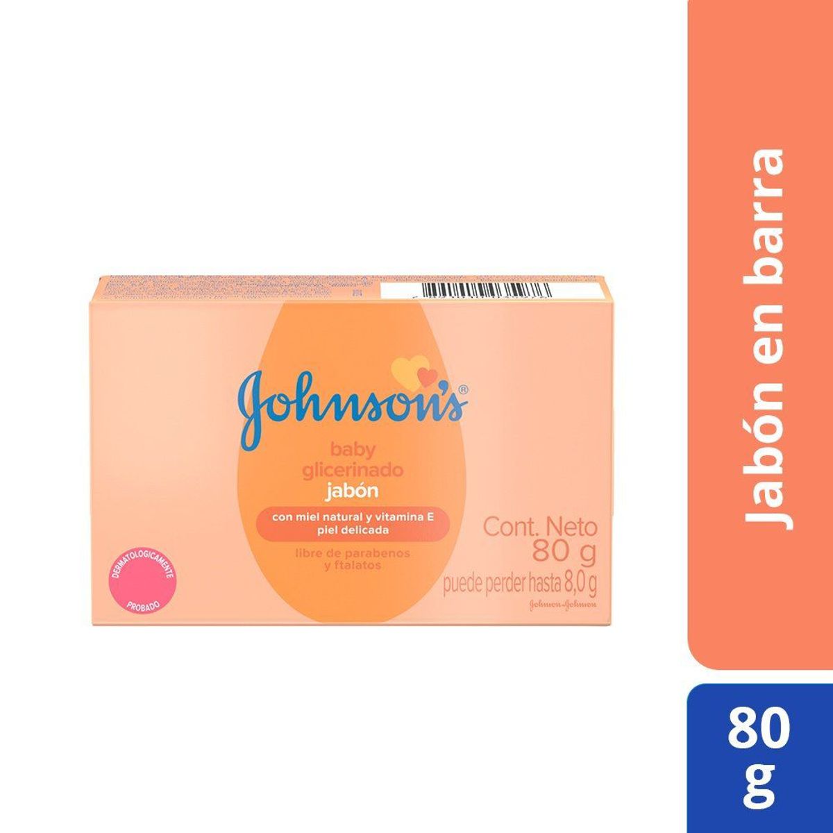 JOHNSONS BABY - Jabón en Barra Bebé Johnsons Glicerina Empaque 80 g