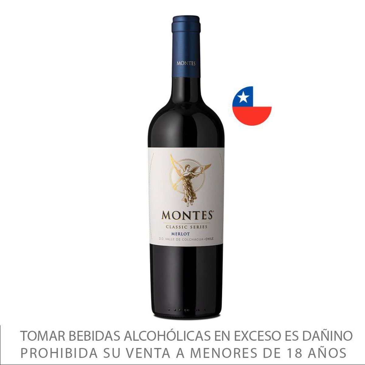 MONTES - Vino Montes Merlot Classic Series Botella 750 mL