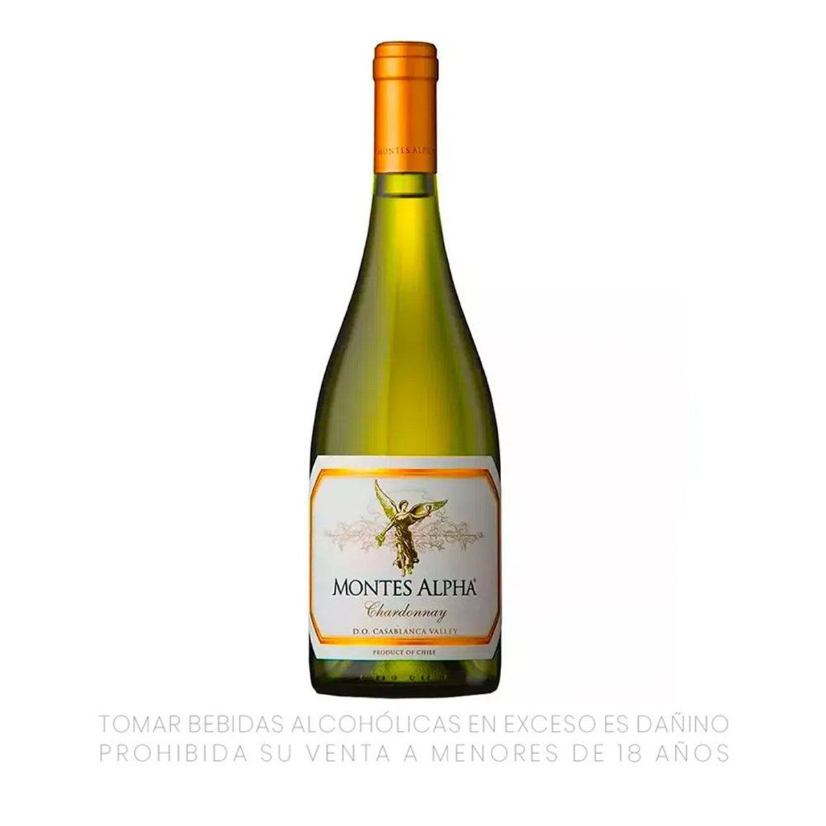 MONTES - Vino Blanco Montes Chardonnay Classic Series Botella 750 mL