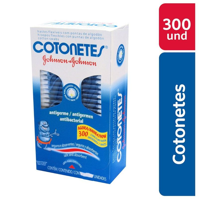 JOHNSONS - Hisopos Cotonetes Johnsons Caja 300 Und