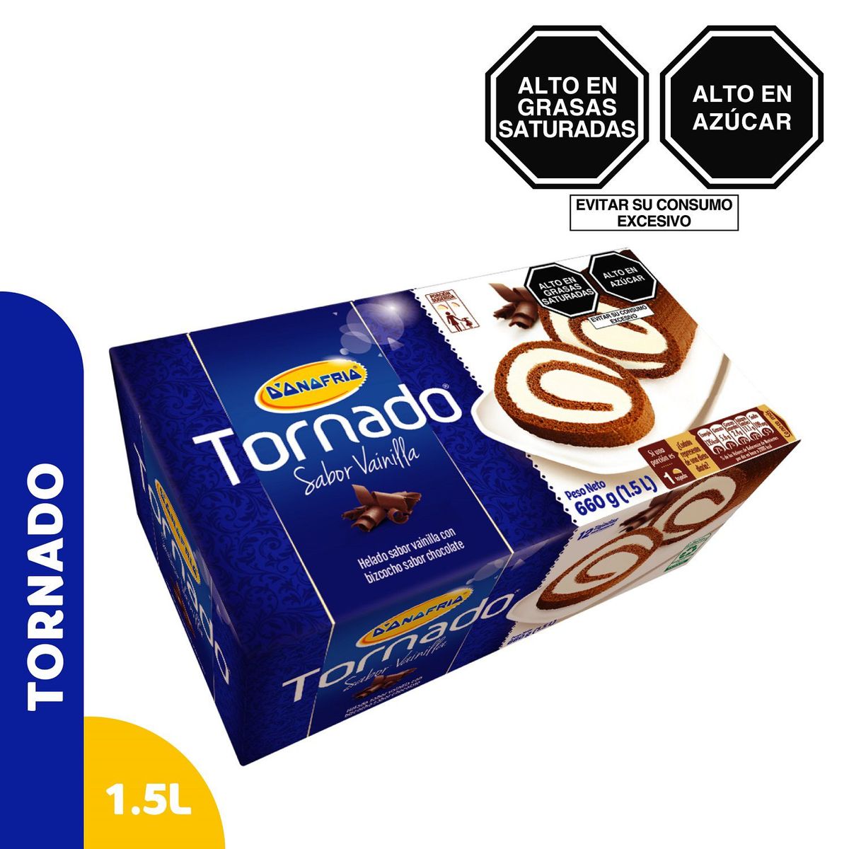 DONOFRIO - Helado Donofrio Tornado Vainilla Caja 1.5 L