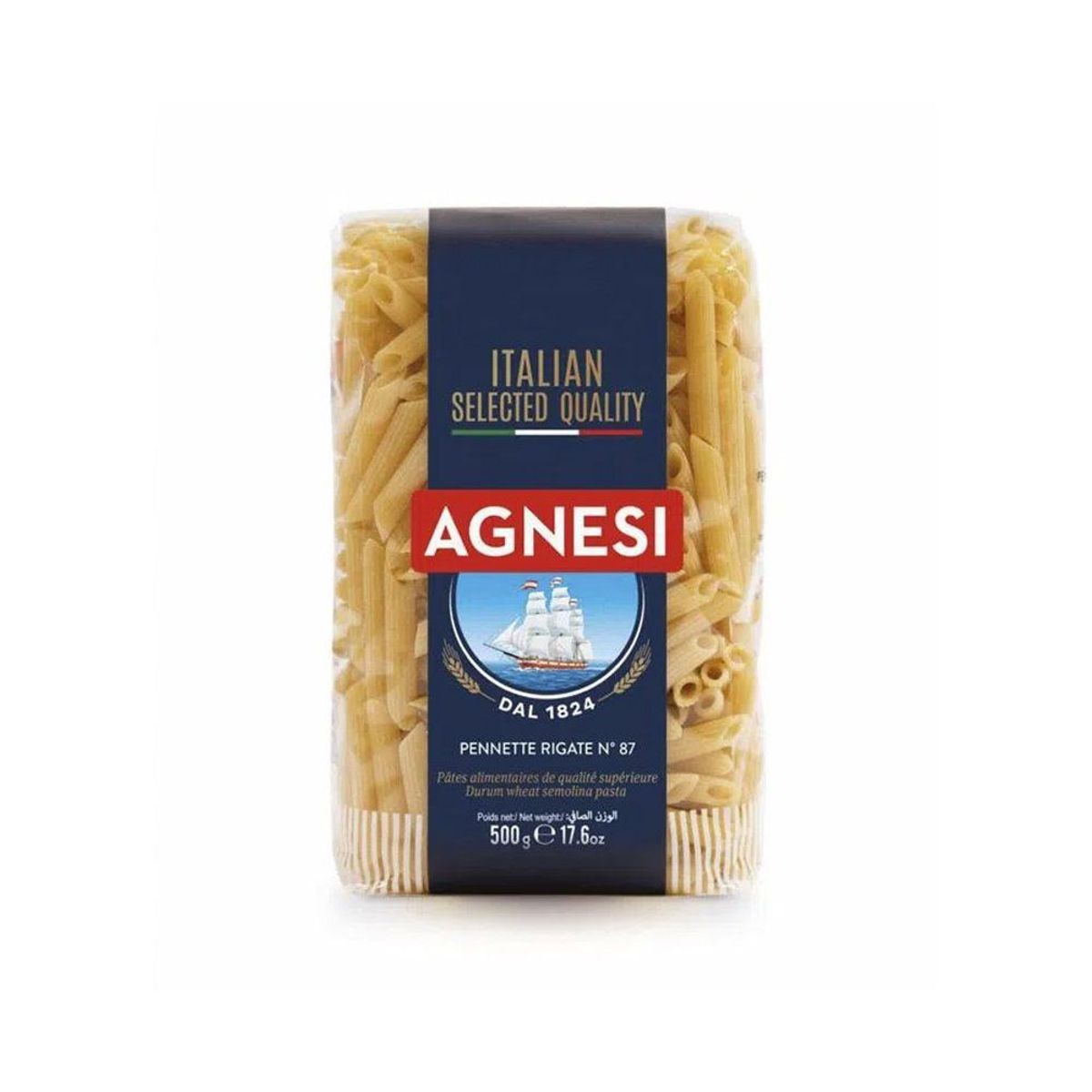 AGNESI - Fideo Pennette Rigate Agnesi Bolsa 500 g