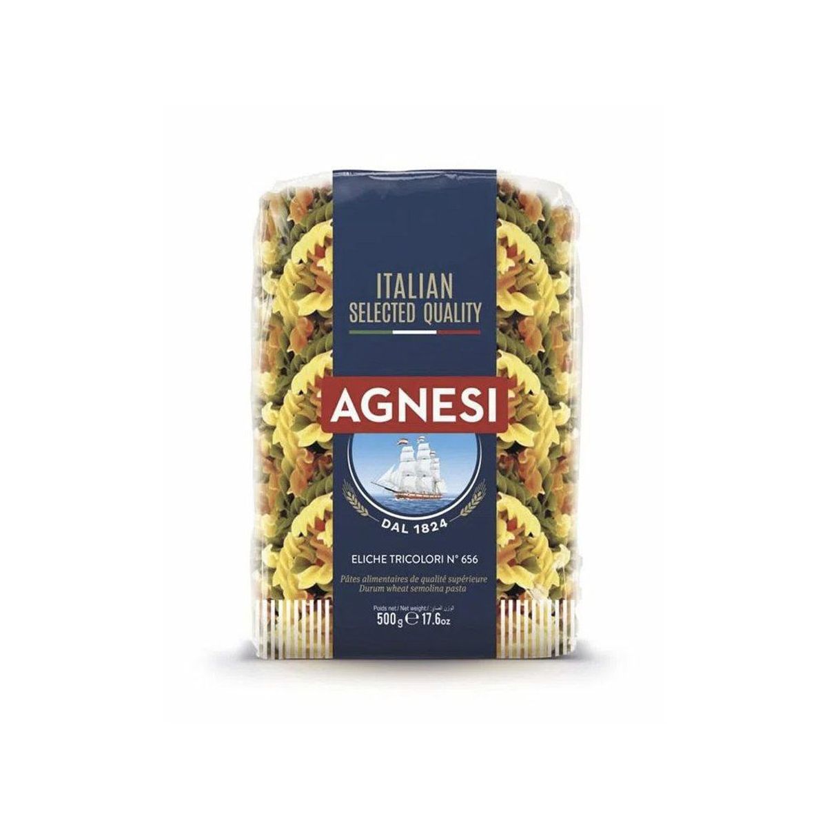 AGNESI - Fideo Eliche Tricolor Agnesi Bolsa 500 g