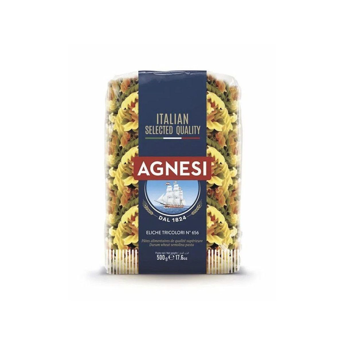 AGNESI - Fideo Eliche Tricolor Agnesi Bolsa 500 g