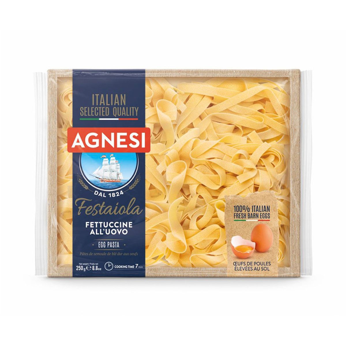 AGNESI - Fettuccine al Huevo Agnesi Empaque 250 g
