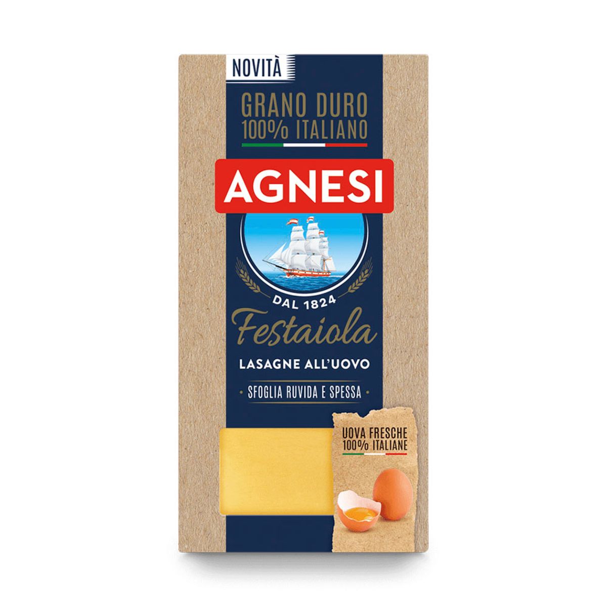 AGNESI - Lasagne Gialle Agnesi Caja 500 g