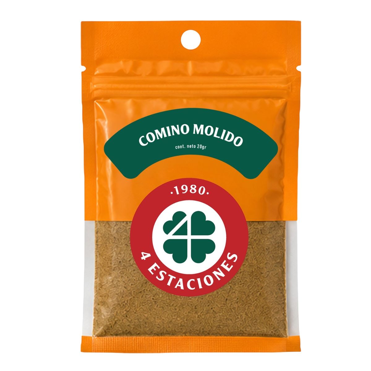 CUATRO ESTACIONES - Comino Molido 4 Estaciones Bolsa Ziplock 20 g