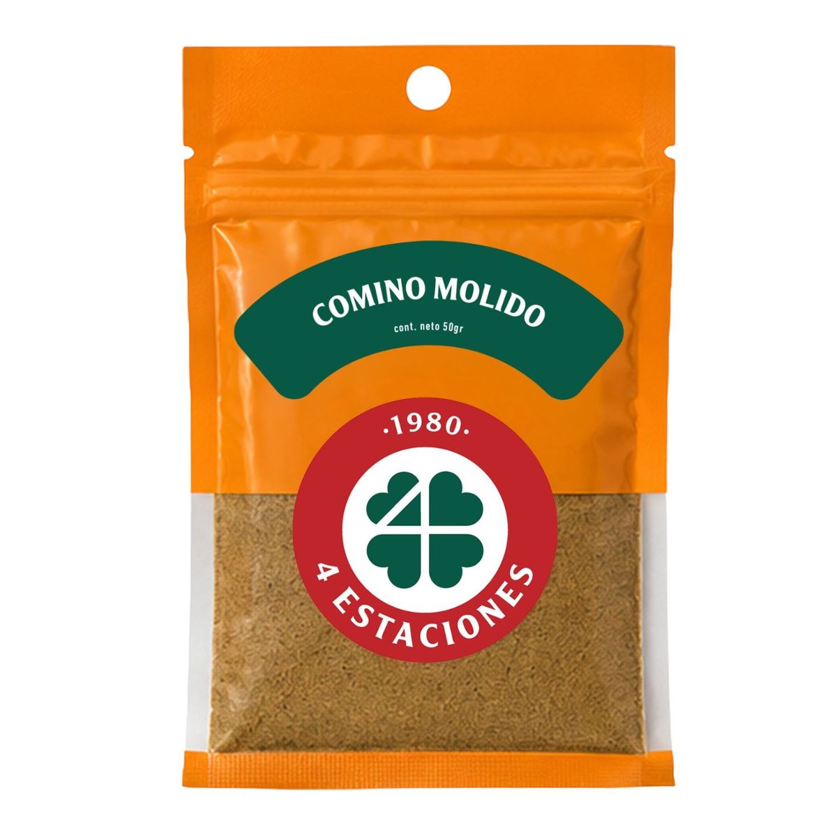 CUATRO ESTACIONES - Comino Molido 4 Estaciones Bolsa Ziplock 50 g