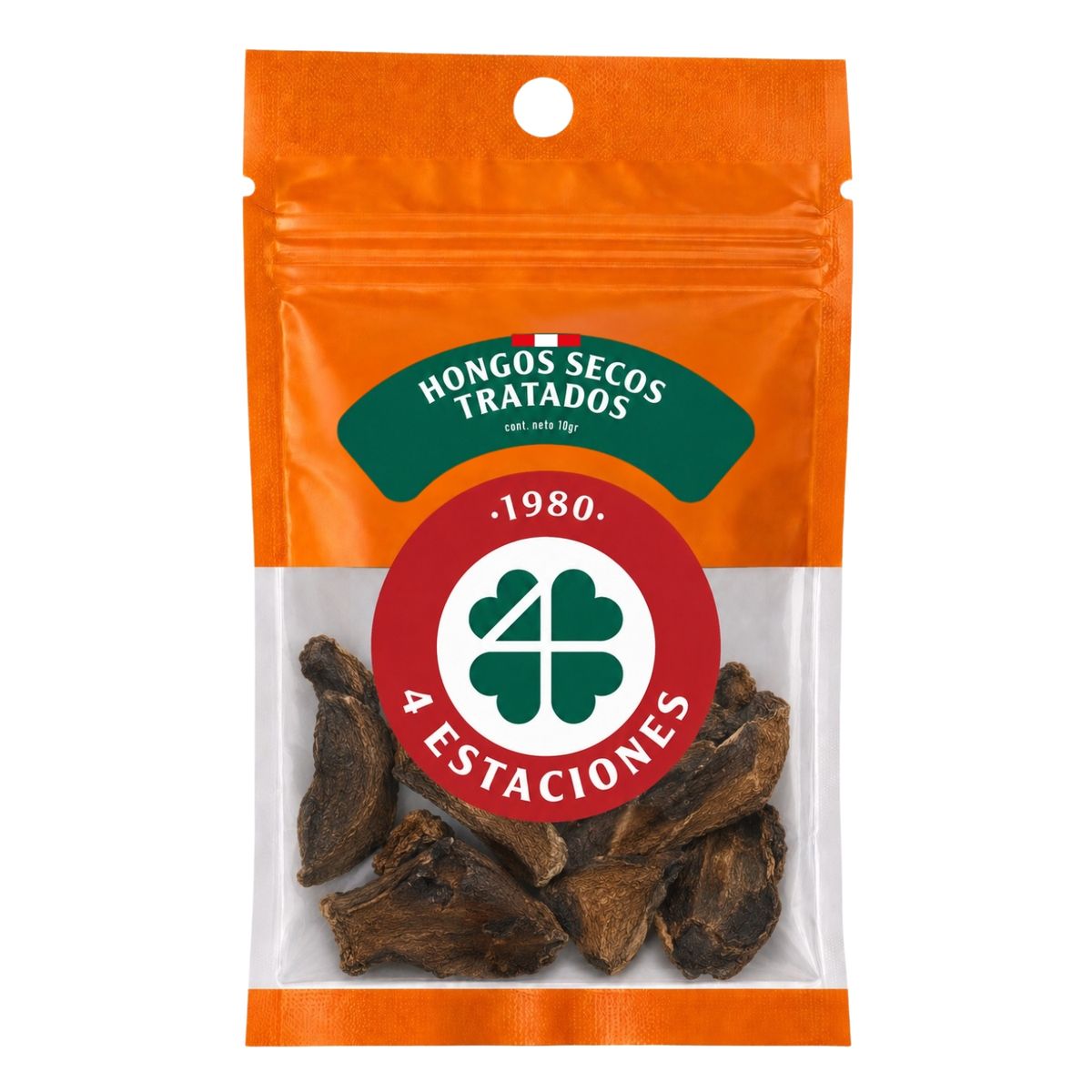 CUATRO ESTACIONES - Hongo Seco Tratado 4 Estaciones Bolsa Ziplock 10 g