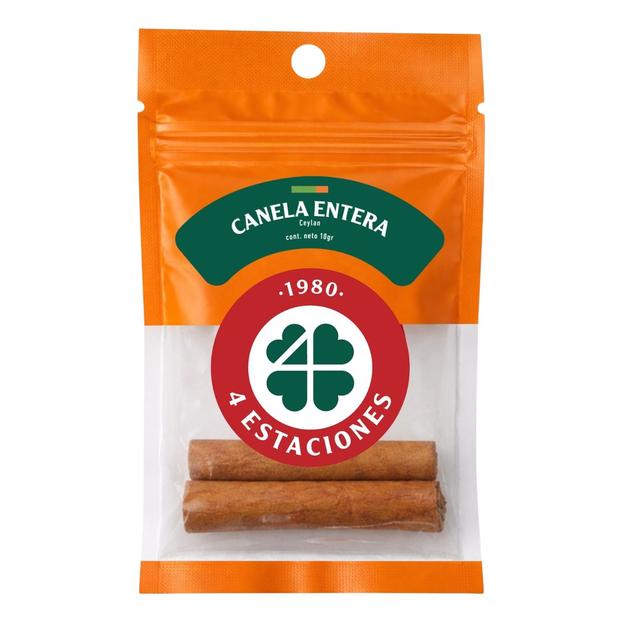 CUATRO ESTACIONES - Canela Entera 4 Estaciones Bolsa Ziplock 10 g