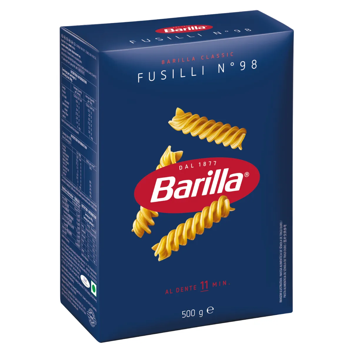 BARILLA - Fideo Fusilli Barilla Caja 500 g
