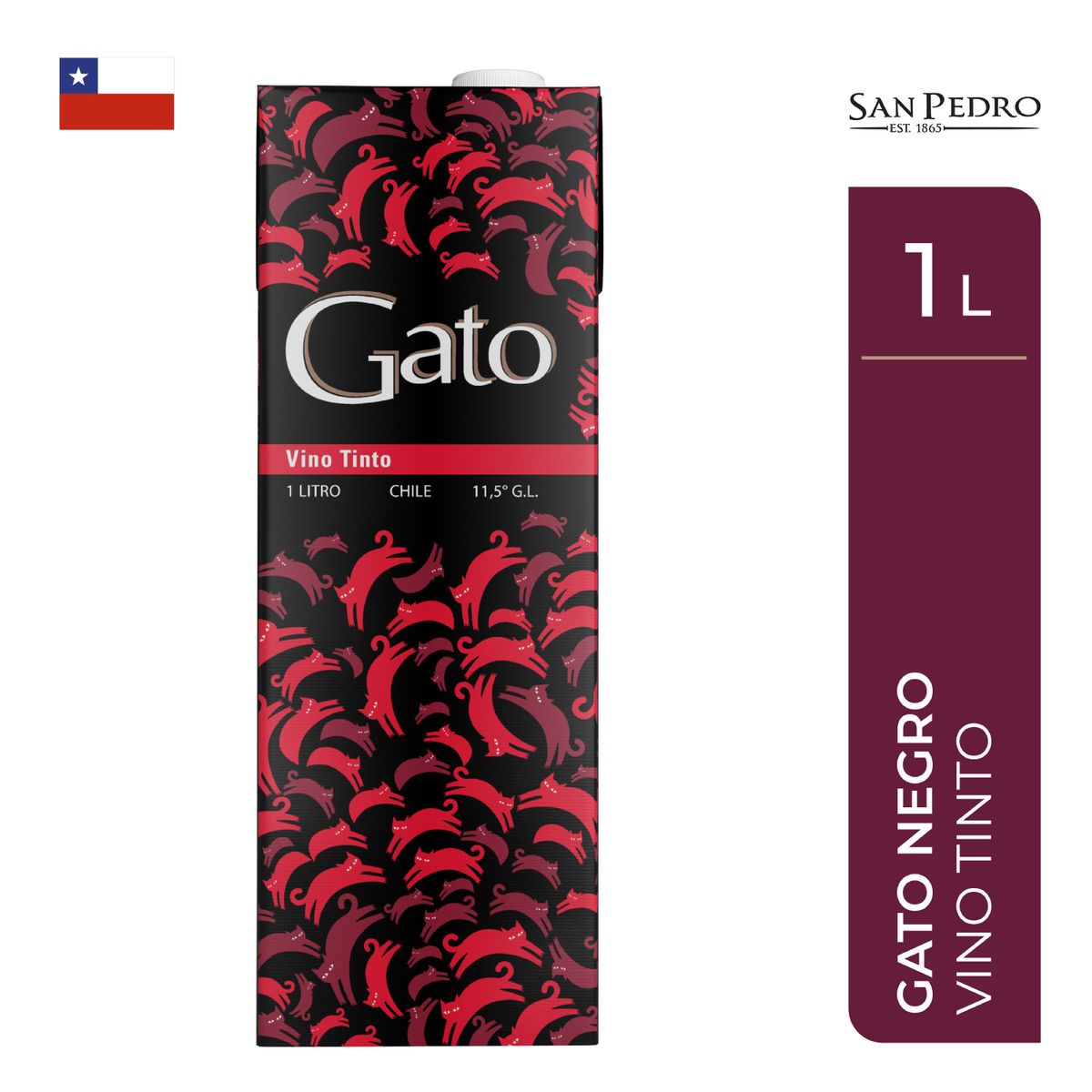 GATO - Vino Tinto Gato Caja 1 L
