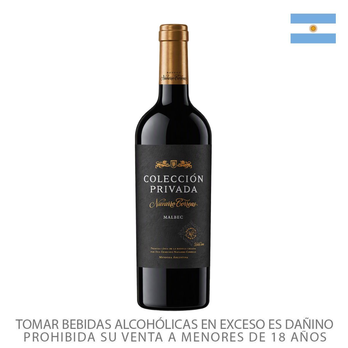 NAVARRO CORREAS - Vino Navarro Correas Colección Privada Malbec Botella 750 mL