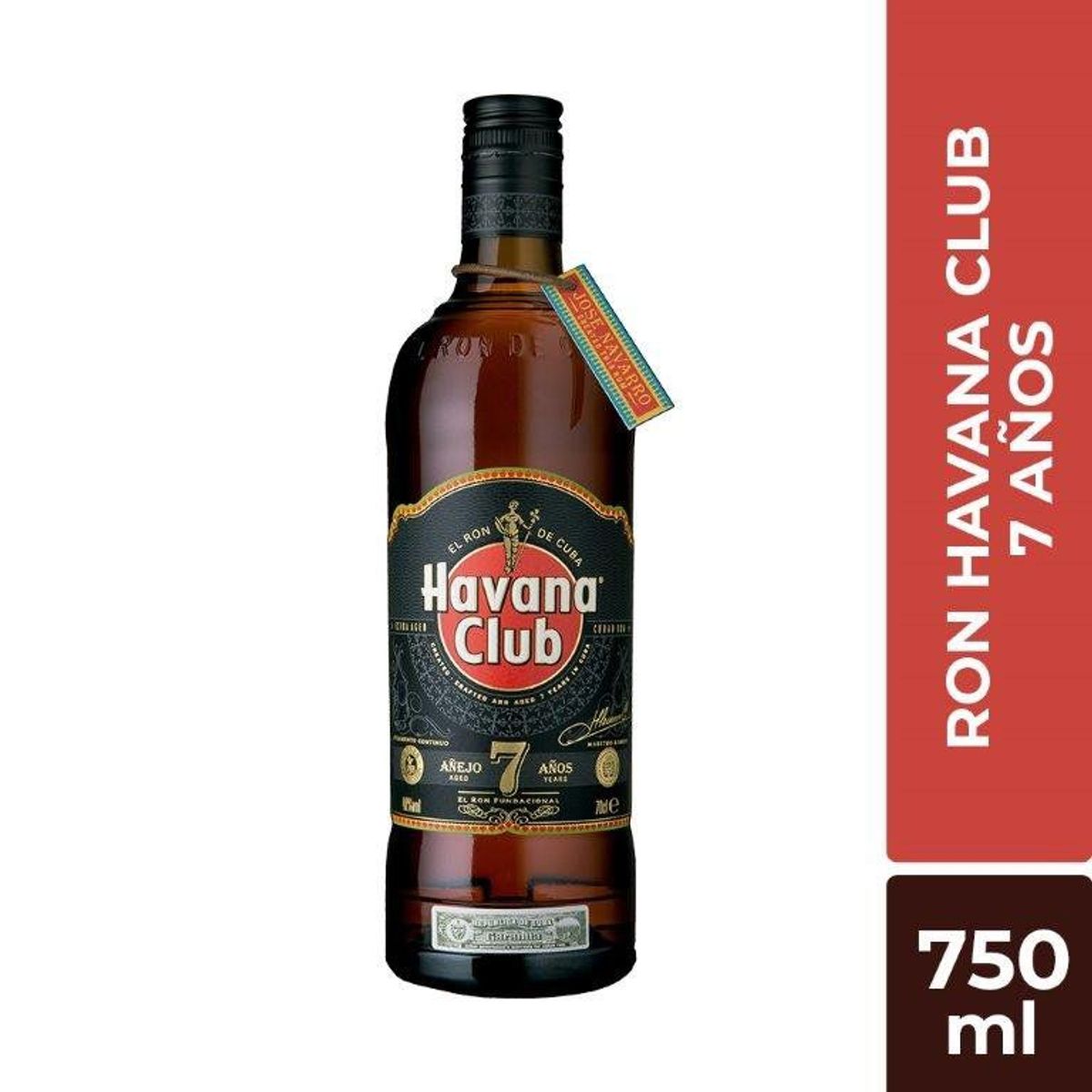 HAVANA CLUB - Ron Havana Club 7 Años Botella 750 mL