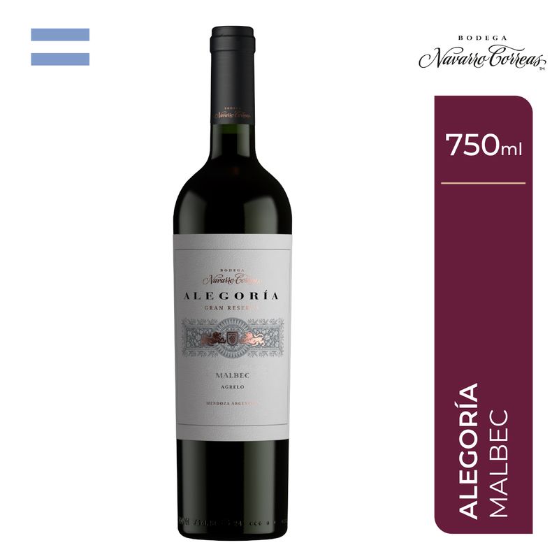 NAVARRO CORREAS - Vino Malbec Alegoría Gran Reserva Botella 750 mL