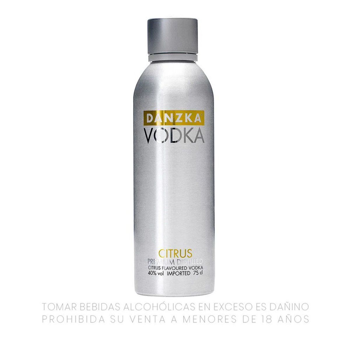 DANZKA - Vodka Destilado Premium Citrus Botella 750 mL