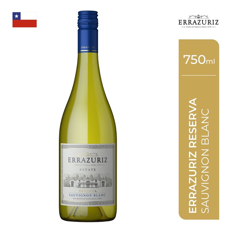 ERRAZURIZ - Vino Blanco Reserva Sauvignon Errazuriz 13.5° 750 mL